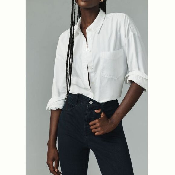 Anthropologie Pilcro Slim Tuck High-Rise Straight-Leg Jeans - Picture 4 of 5